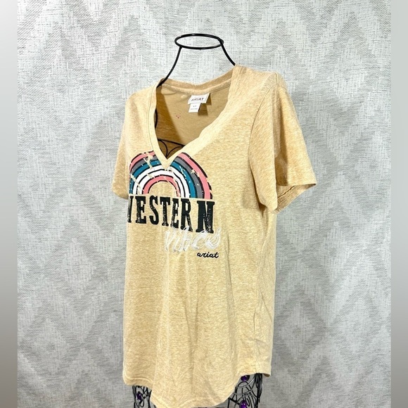 Ariat Western Vibes v neck t shirt size S - Picture 7 of 7